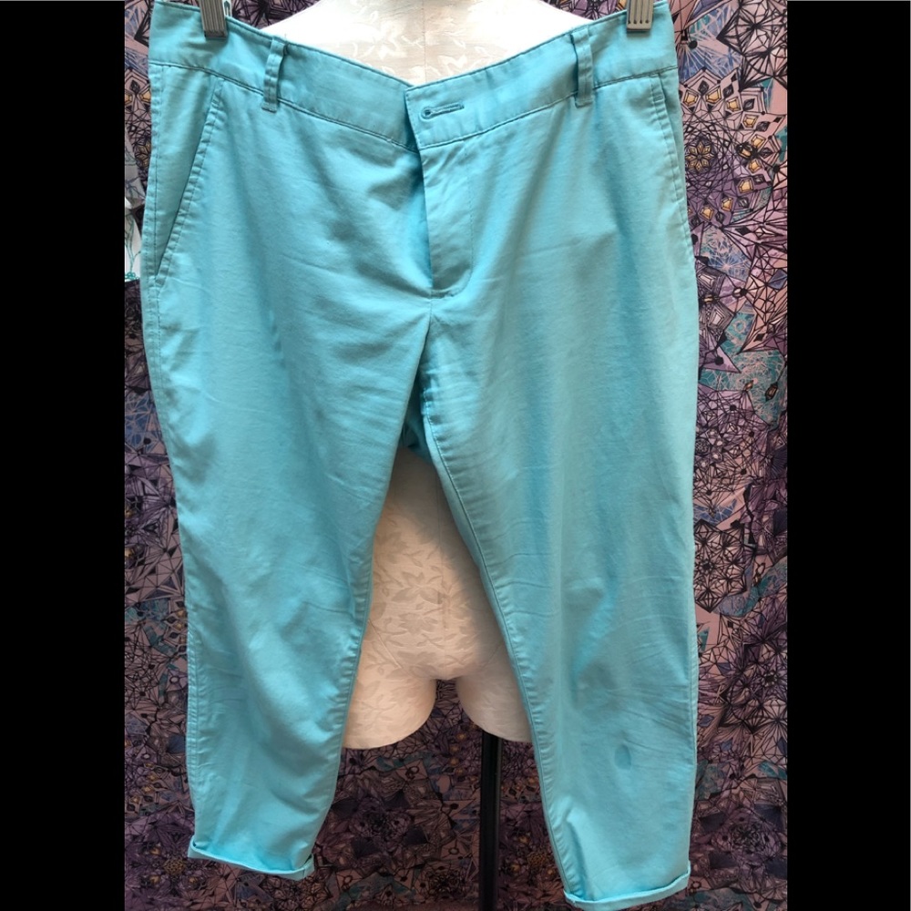 The Limited mint/aqua green cropped pants
